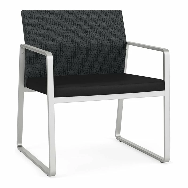 Lesro Gansett Oversize Guest Chair In Silver/Adler Nocturnal/Castillo Black 6 Lesro Gansett Oversize Guest Chair In Silver/Adler Nocturnal/Castillo Black - Image 4