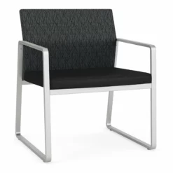 Lesro Gansett Polyurethane Oversize Guest Chair In Silver/Castillo Batik -CYMAX Sales 2472933 L