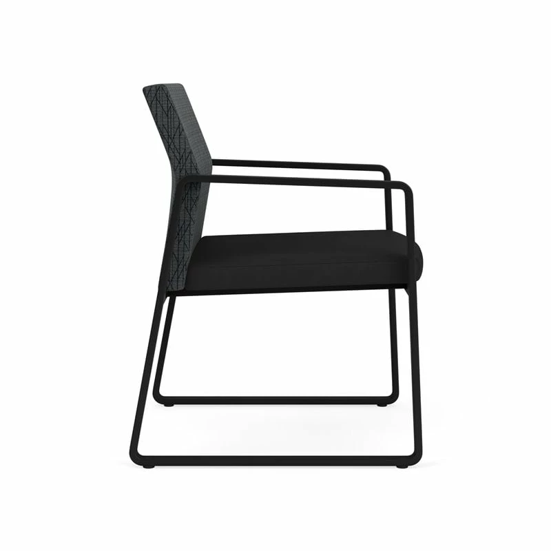 Lesro Gansett Modern Fabric Guest Chair In Black/Adler Nocturnal 7 Lesro Gansett Modern Fabric Guest Chair In Black/Adler Nocturnal - Image 5