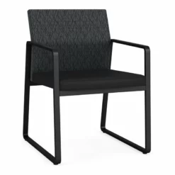Lesro Gansett Modern Fabric Guest Chair In Black/Open House Navy -CYMAX Sales 2472949 L 2
