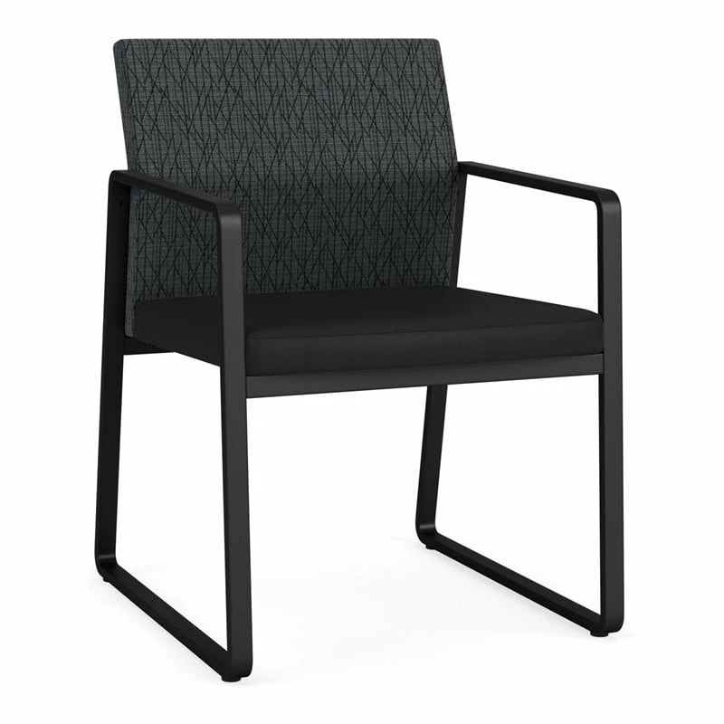 Lesro Gansett Modern Fabric Guest Chair In Black/Adler Nocturnal 6 Lesro Gansett Modern Fabric Guest Chair In Black/Adler Nocturnal - Image 4