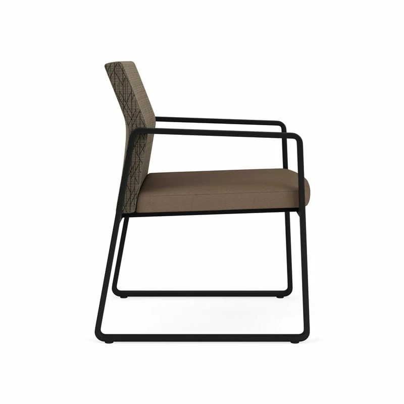 Lesro Gansett Modern Fabric Guest Chair In Black/Adler Nocturnal 4 Lesro Gansett Modern Fabric Guest Chair In Black/Adler Nocturnal - Image 2