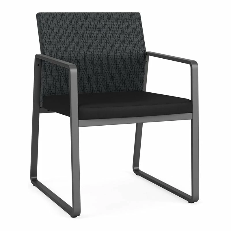Lesro Gansett Modern Fabric Guest Chair In Charcoal/Adler Gray Flannel 6 Lesro Gansett Modern Fabric Guest Chair In Charcoal/Adler Gray Flannel - Image 4