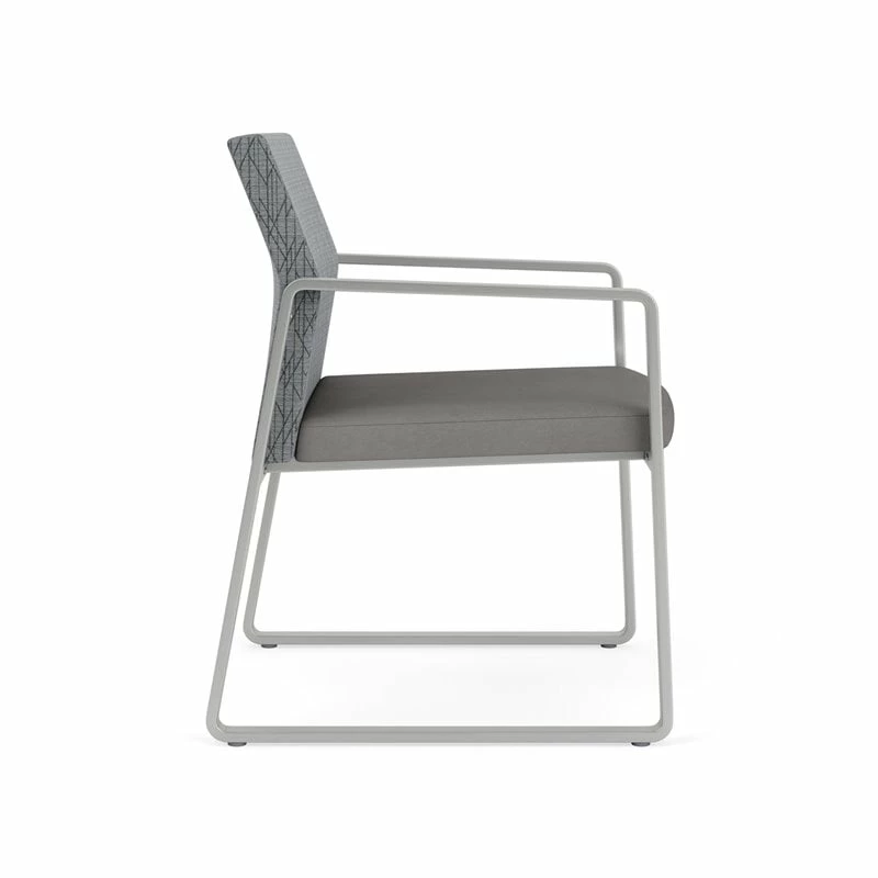 Lesro Gansett Modern Fabric Guest Chair In Silver/Open House Asteroid 13 Lesro Gansett Modern Fabric Guest Chair In Silver/Open House Asteroid - Image 11