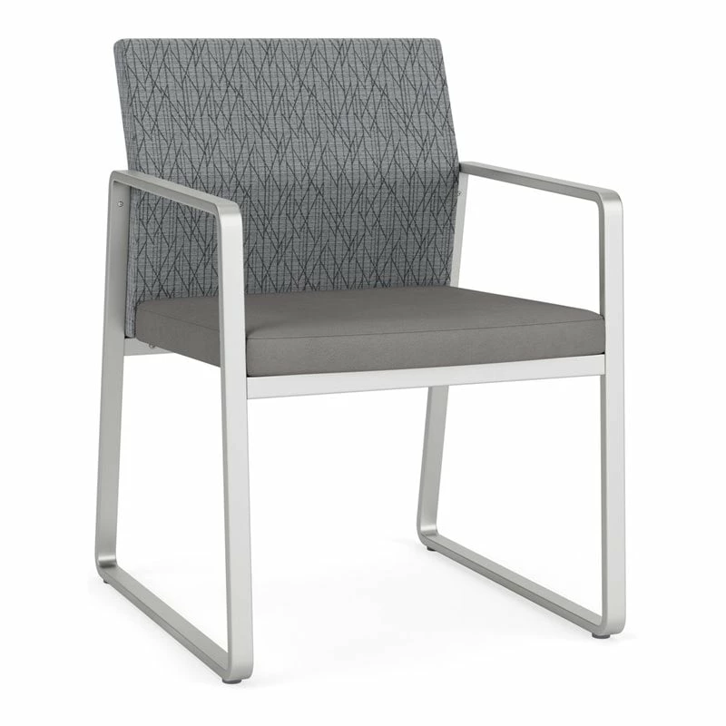Lesro Gansett Modern Fabric Guest Chair In Silver/Open House Navy 12 Lesro Gansett Modern Fabric Guest Chair In Silver/Open House Navy - Image 10