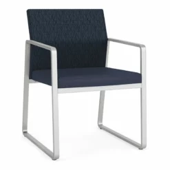 Lesro Gansett Modern Polyurethane Guest Chair In Silver/Castillo Batik -CYMAX Sales 2473008 L