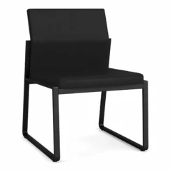 Lesro Gansett Modern Fabric Armless Guest Chair In Black/Open House Cobalt -CYMAX Sales 2473024 L 7