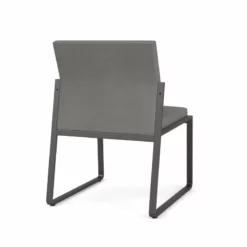 Lesro Gansett Polyurethane Armless Guest Chair In Charcoal/Castillo Quarry -CYMAX Sales 2473045 2 L 6