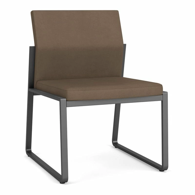 Lesro Gansett Modern Fabric Armless Guest Chair In Charcoal/Open House Navy 15 Lesro Gansett Modern Fabric Armless Guest Chair In Charcoal/Open House Navy - Image 13