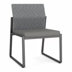 Lesro Gansett Fabric Armless Guest Chair In Charcoal/Adler Gray Flannel -CYMAX Sales 2473047 L 1