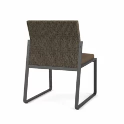 Lesro Gansett Armless Guest Chair In Charcoal/Adler Gray Flannel/Castillo Metal -CYMAX Sales 2473050 2 L 2