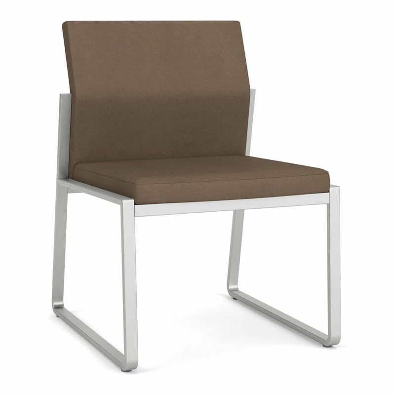 Lesro Gansett Armless Guest Chair In Silver/Adler Gray Flannel/Castillo Metal 15 Lesro Gansett Armless Guest Chair In Silver/Adler Gray Flannel/Castillo Metal - Image 13