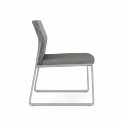 Lesro Gansett Armless Guest Chair In Silver/Adler Nocturnal/Castillo Black -CYMAX Sales 2473067 1 L