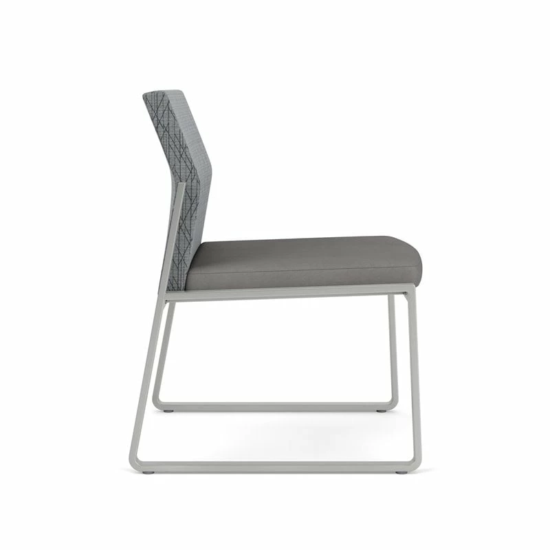 Lesro Gansett Polyurethane Armless Guest Chair In Silver/Castillo Metal 13 Lesro Gansett Polyurethane Armless Guest Chair In Silver/Castillo Metal - Image 11