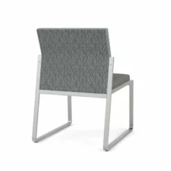 Lesro Gansett Armless Guest Chair In Silver/Adler Nocturnal/Castillo Black -CYMAX Sales 2473067 2 L