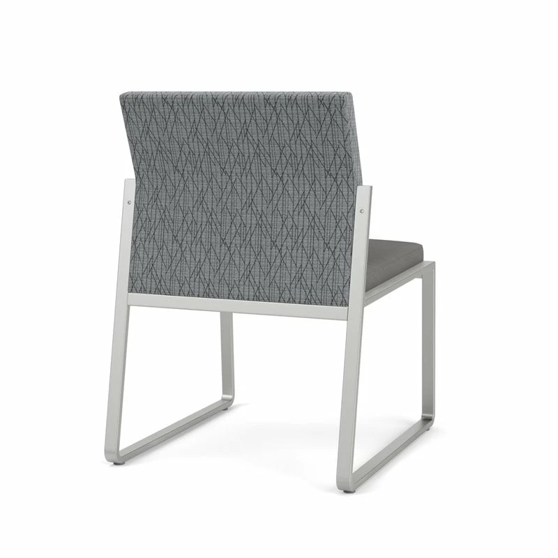 Lesro Gansett Modern Fabric Armless Guest Chair In Silver/Open House Cobalt 14 Lesro Gansett Modern Fabric Armless Guest Chair In Silver/Open House Cobalt - Image 12