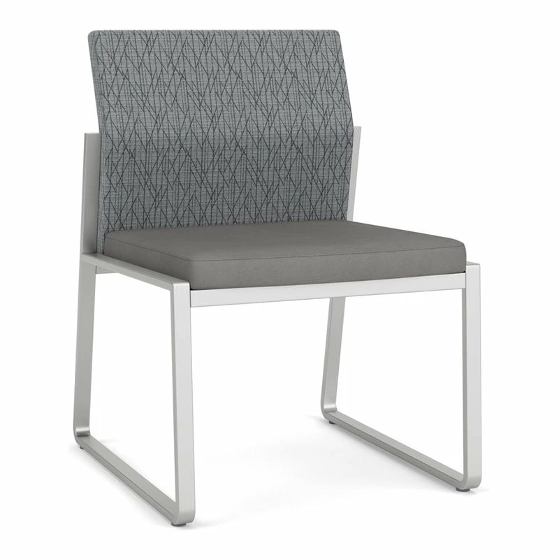 Lesro Gansett Armless Guest Chair In Silver/Adler Gray Flannel/Castillo Metal 12 Lesro Gansett Armless Guest Chair In Silver/Adler Gray Flannel/Castillo Metal - Image 10