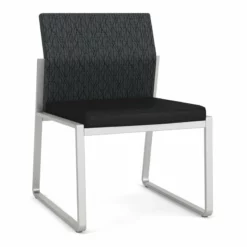 Lesro Gansett Modern Fabric Armless Guest Chair In Silver/Open House Cobalt 25 Lesro Gansett Modern Fabric Armless Guest Chair In Silver/Open House Cobalt -CYMAX Sales 2473069 L 6