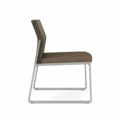 Lesro Gansett Modern Fabric Armless Guest Chair In Silver/Open House Navy -CYMAX Sales 2473070 1 L 1