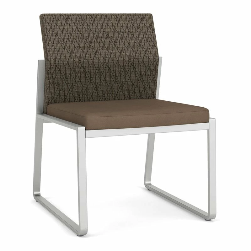 Lesro Gansett Armless Guest Chair In Silver/Adler Peppercorn/Castillo Quarry 3 Lesro Gansett Armless Guest Chair In Silver/Adler Peppercorn/Castillo Quarry