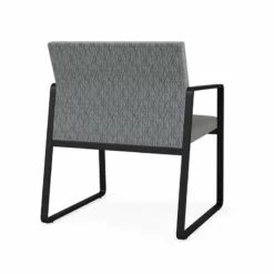 Lesro Gansett Polyurethane Oversize Guest Chair In Black/Castillo Metal -CYMAX Sales 2473079 2 L