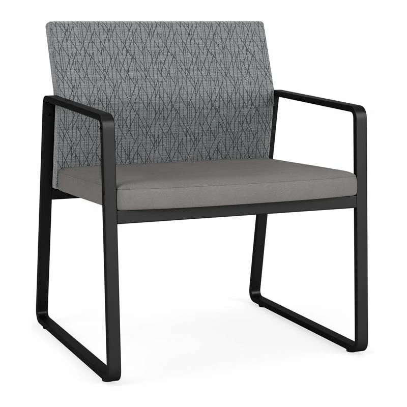Lesro Gansett Modern Fabric Oversize Guest Chair In Black/Open House Navy 12 Lesro Gansett Modern Fabric Oversize Guest Chair In Black/Open House Navy - Image 10