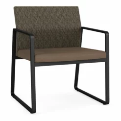 Lesro Gansett Fabric Oversize Guest Chair In Black/Adler Midnight Sky