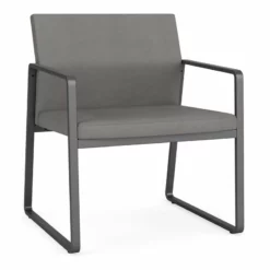Lesro Gansett Modern Fabric Oversize Guest Chair In Charcoal/Open House Black -CYMAX Sales 2473097 L 1