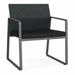 Lesro Gansett Modern Fabric Oversize Guest Chair In Charcoal/Open House Black -CYMAX Sales 2473101 L 1