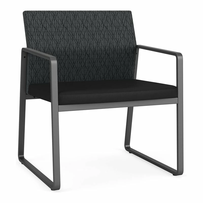 Lesro Gansett Polyurethane Oversize Guest Chair In Charcoal/Castillo Metal 6 Lesro Gansett Polyurethane Oversize Guest Chair In Charcoal/Castillo Metal - Image 4