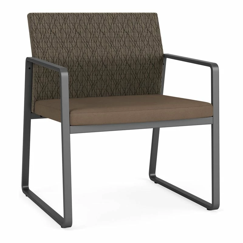 Lesro Gansett Polyurethane Oversize Guest Chair In Charcoal/Castillo Metal 3 Lesro Gansett Polyurethane Oversize Guest Chair In Charcoal/Castillo Metal