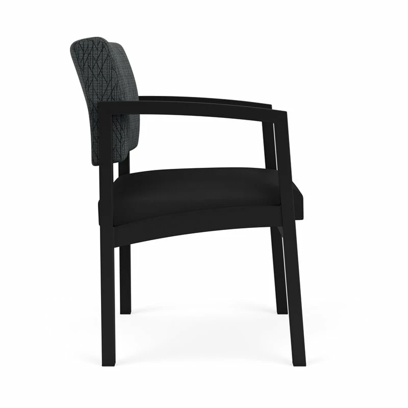 Lesro Lenox Steel Modern Fabric Guest Chair In Black/Open House Asteroid 7 Lesro Lenox Steel Modern Fabric Guest Chair In Black/Open House Asteroid - Image 5