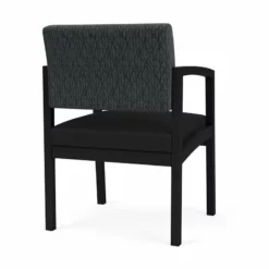 Lesro Lenox Steel Fabric Guest Chair In Black/Adler Gray Flannel/Castillo Metal 27 Lesro Lenox Steel Fabric Guest Chair In Black/Adler Gray Flannel/Castillo Metal -CYMAX Sales 2473182 2 L