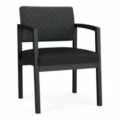Lesro Lenox Steel Fabric Guest Chair In Black/Adler Gray Flannel/Castillo Metal 25 Lesro Lenox Steel Fabric Guest Chair In Black/Adler Gray Flannel/Castillo Metal -CYMAX Sales 2473182 L
