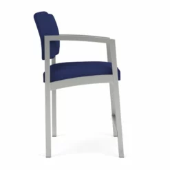 Lesro Lenox Steel Fabric Hip Chair In Silver/Adler Gray Flannel/Castillo Metal -CYMAX Sales 2473186 1 L 3