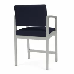 Lesro Lenox Steel Modern Fabric Hip Chair In Silver/Adler Peppercorn -CYMAX Sales 2473187 2 L 6