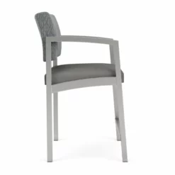 Lesro Lenox Steel Modern Fabric Hip Chair In Silver/Adler Peppercorn -CYMAX Sales 2473188 1 L 6