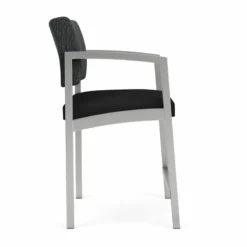 Lesro Lenox Steel Modern Fabric Hip Chair In Silver/Adler Peppercorn -CYMAX Sales 2473190 1 L 6