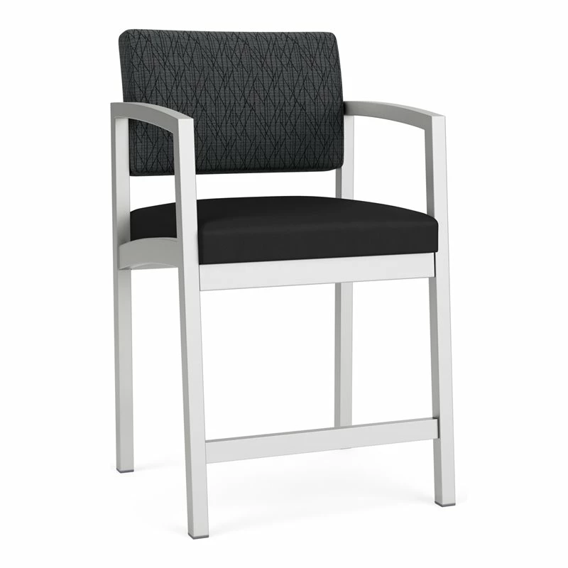 Lesro Lenox Steel Modern Fabric Hip Chair In Silver/Adler Nocturnal 6 Lesro Lenox Steel Modern Fabric Hip Chair In Silver/Adler Nocturnal - Image 4