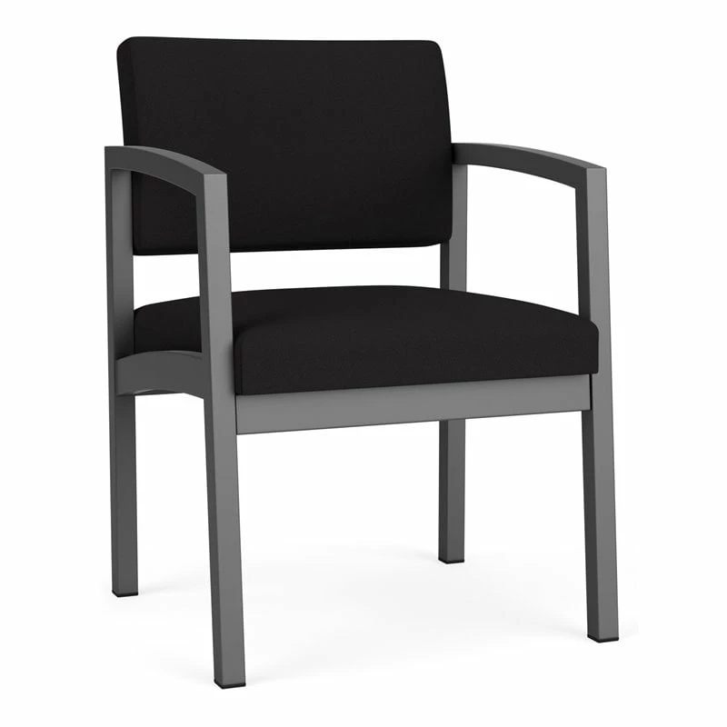Lesro Lenox Steel Modern Fabric Guest Chair In Charcoal/Open House Cobalt 21 Lesro Lenox Steel Modern Fabric Guest Chair In Charcoal/Open House Cobalt - Image 19