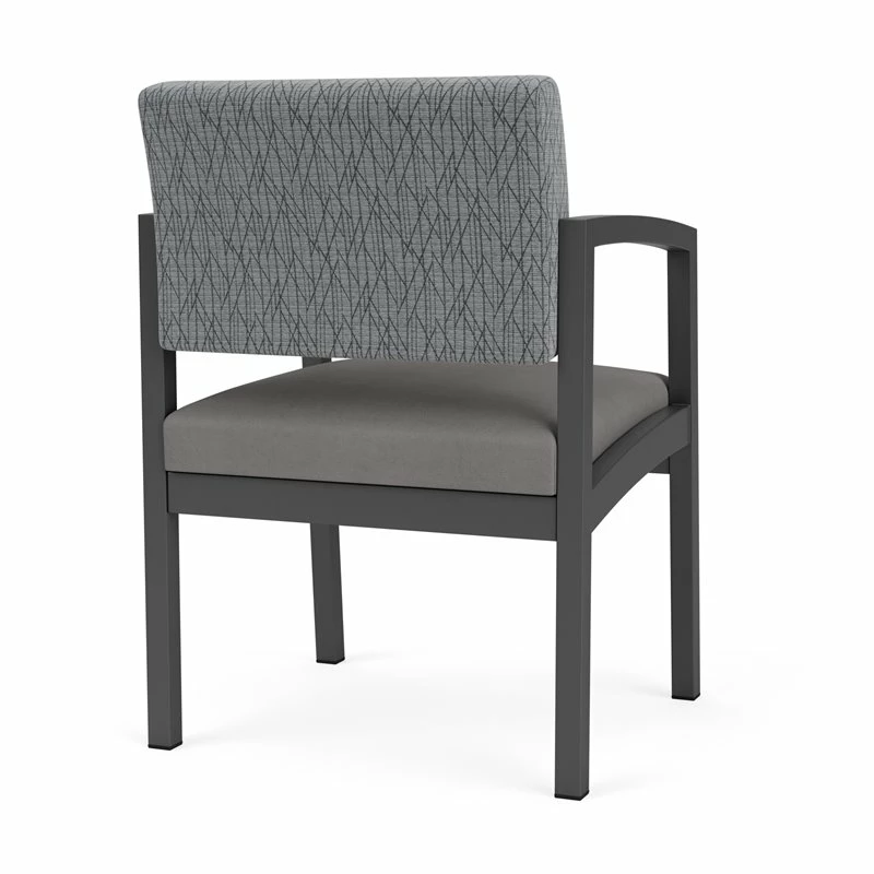Lesro Lenox Steel Modern Polyurethane Guest Chair In Charcoal/Castillo Batik 14 Lesro Lenox Steel Modern Polyurethane Guest Chair In Charcoal/Castillo Batik - Image 12