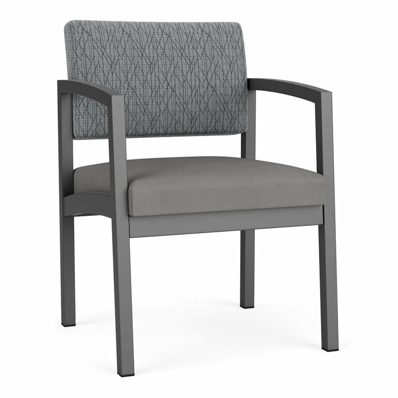Lesro Lenox Steel Modern Fabric Guest Chair In Charcoal/Open House Cobalt 12 Lesro Lenox Steel Modern Fabric Guest Chair In Charcoal/Open House Cobalt - Image 10