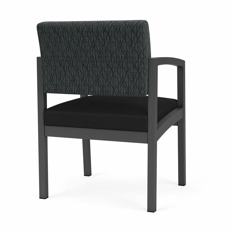 Lesro Lenox Steel Modern Fabric Guest Chair In Charcoal/Open House Cobalt 8 Lesro Lenox Steel Modern Fabric Guest Chair In Charcoal/Open House Cobalt - Image 6
