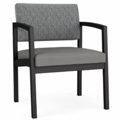 Lesro Lenox Steel Oversize Guest Chair - Black/Adler Gray Flannel/Castillo Metal -CYMAX Sales 2473220 L 7