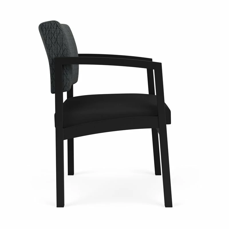Lesro Lenox Steel Fabric Oversize Guest Chair In Black/Adler Midnight Sky 7 Lesro Lenox Steel Fabric Oversize Guest Chair In Black/Adler Midnight Sky - Image 5