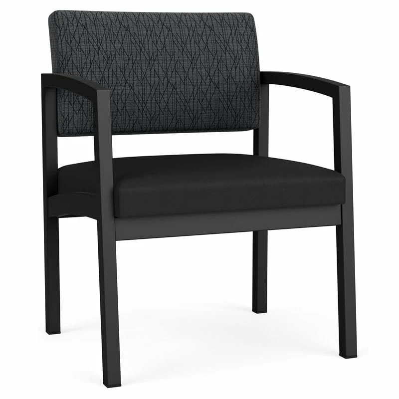 Lesro Lenox Steel Polyurethane Oversize Guest Chair In Black/Castillo Black 6 Lesro Lenox Steel Polyurethane Oversize Guest Chair In Black/Castillo Black - Image 4