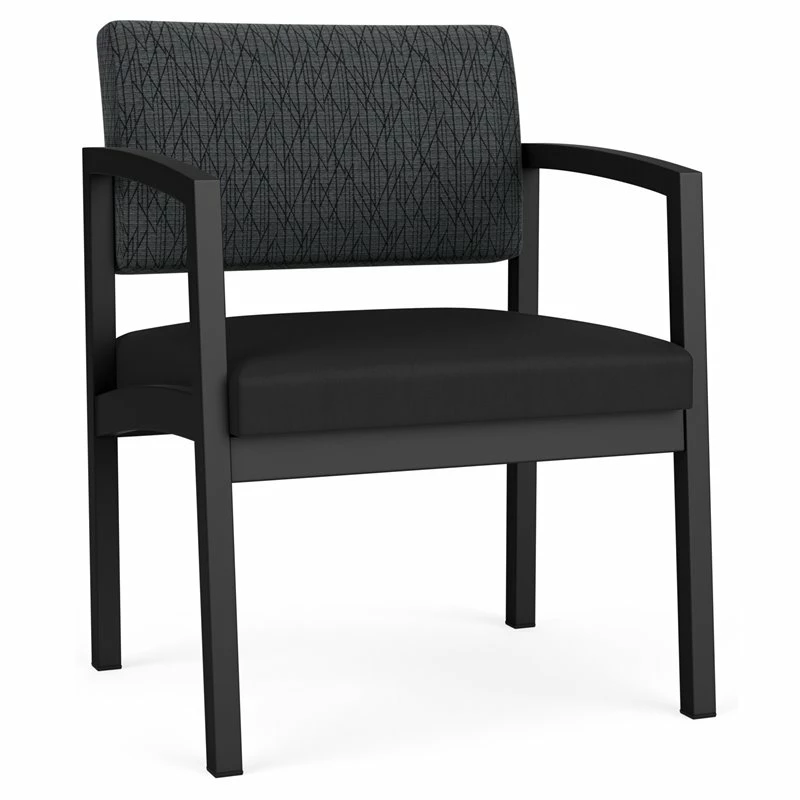 Lesro Lenox Steel Fabric Oversize Guest Chair In Black/Adler Midnight Sky 6 Lesro Lenox Steel Fabric Oversize Guest Chair In Black/Adler Midnight Sky - Image 4