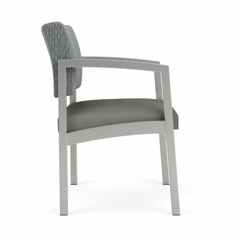 Lesro Lenox Steel Modern Fabric Guest Chair In Silver/Open House Navy 13 Lesro Lenox Steel Modern Fabric Guest Chair In Silver/Open House Navy - Image 11