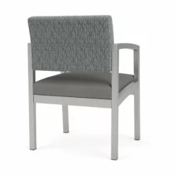 Lesro Lenox Steel Modern Polyurethane Guest Chair In Silver/Castillo Black -CYMAX Sales 2473244 2 L 4