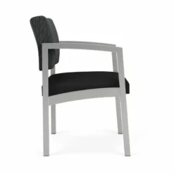 Lesro Lenox Steel Fabric Guest Chair In Silver/Adler Gray Flannel/Castillo Metal -CYMAX Sales 2473246 1 L 3